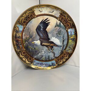 The Franklin Mint BORN TO BE FREE AMERICAN Eagle Porcelain Plate 12”